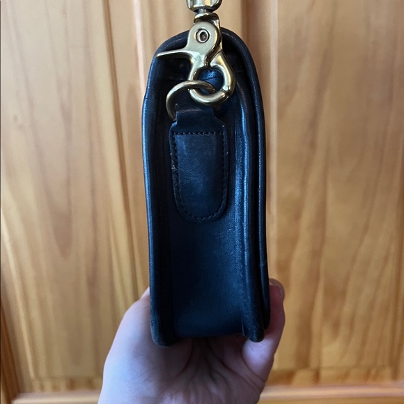 Vintage Coach 9755 Black Pocket Purse Turn lock leather bag made in 1998 - Picture 11 of 16